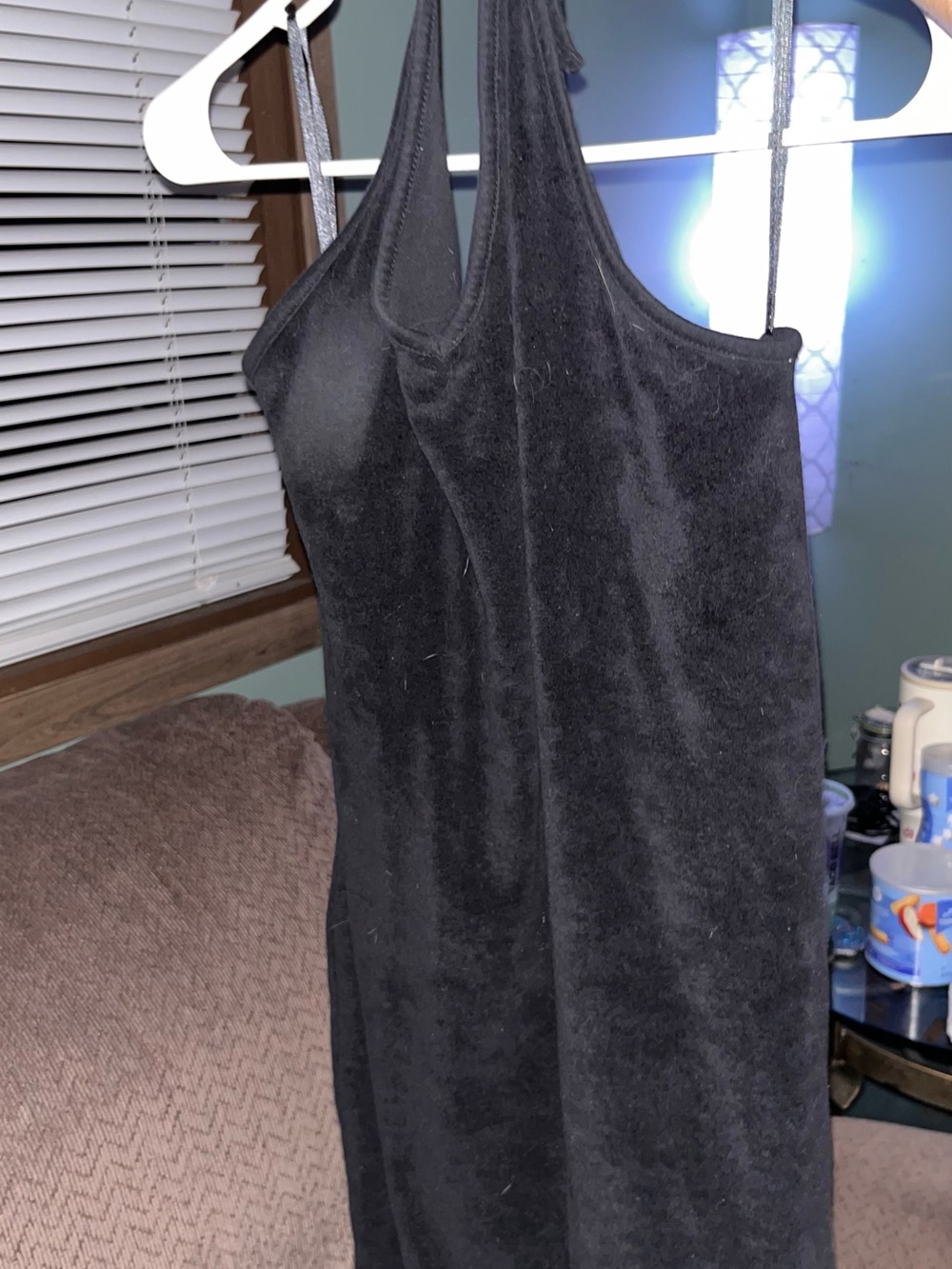 Black Velvet Tank Maternity bathing suit cover - Women